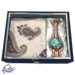 باکس هدیه گلدان سایز 20 و رومیزی قلمکار - Image 6