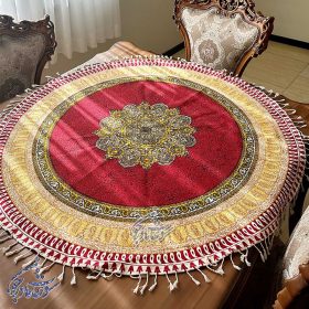 رومیزی قلمکار گرد صادراتی