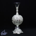 گلدان ملیله کاری مدل توپی پایه دار سایز 3