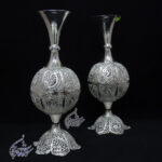 گلدان ملیله کاری مدل توپی پایه دار سایز 3 - Image 2