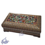 جا قاشق خاتم کاری طرح گل و مرغ خاص