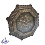 ساعت دیواری هشت گوش تمام خاتم کاری - Image 3