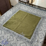 رومیزی قلمکار مخمل تک رنگ 4 نفره - Image 3
