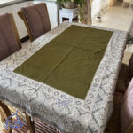 رومیزی قلمکار مخمل تک رنگ صادراتی - Image 3