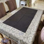 رومیزی قلمکار مخمل تک رنگ صادراتی - Image 5
