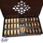 مهره تخته نرد چوبی اعلا جعبه چوبی - Image 3