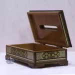 ست جعبه دستمال کاغذی و کارد و چنگال خاتم کاری اعلا مدل صلیبی - Image 4