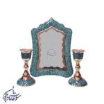 آینه شمعدان فیروزه کوب کوچک