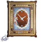 ساعت چهار گوش صلیبی خاتم کاری | سایز 30 در 40